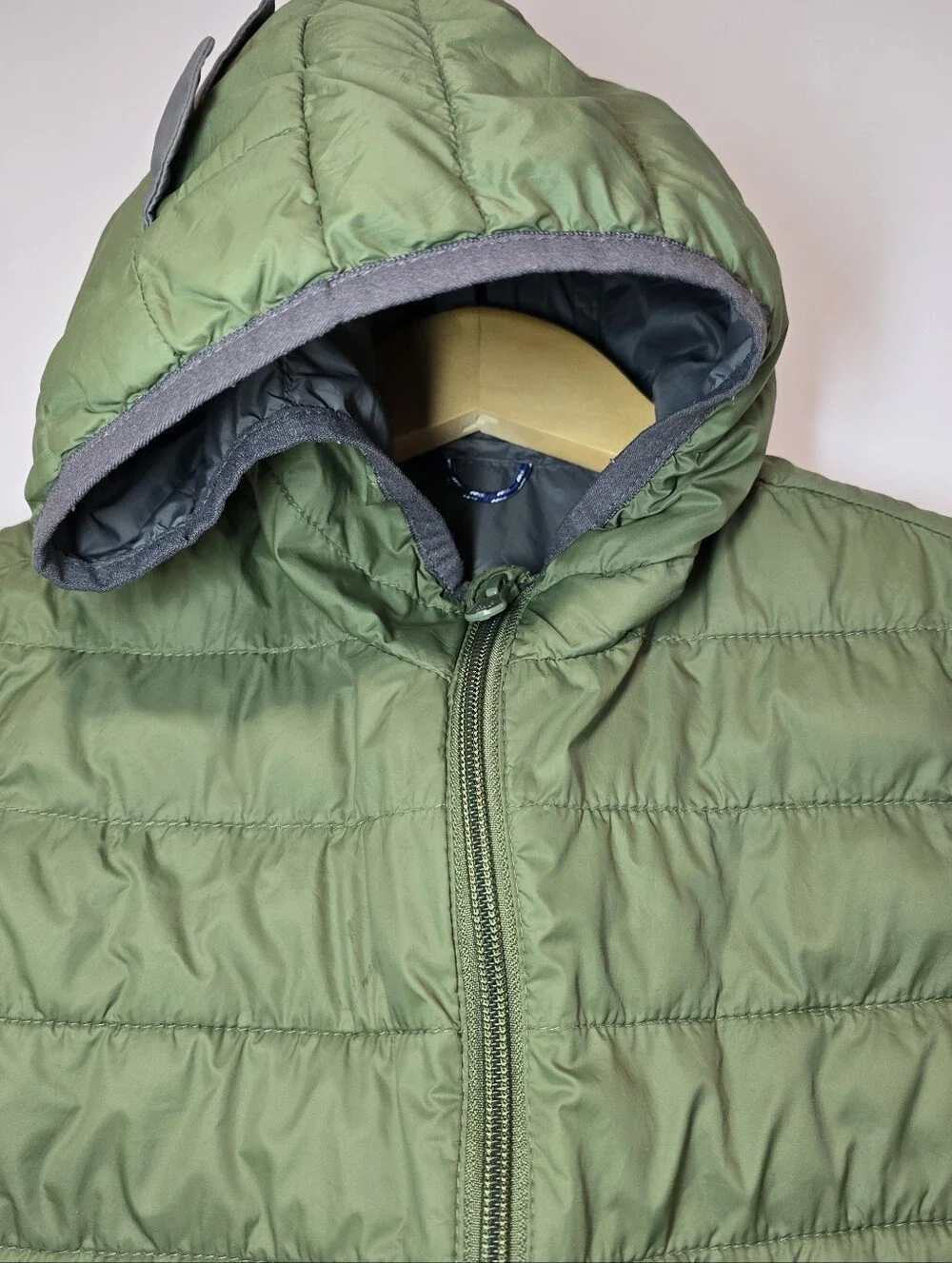 Gap Kids Olive Green Hooded Primaloft green dinosaur Puffer Jacket 5.